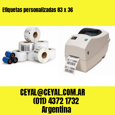 Etiquetas personalizadas 83 x 36