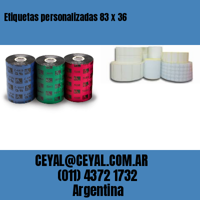 Etiquetas personalizadas 83 x 36
