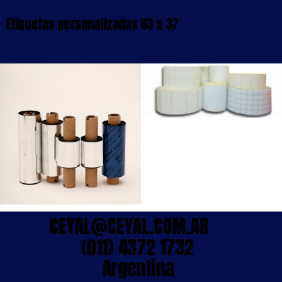 Etiquetas personalizadas 83 x 37
