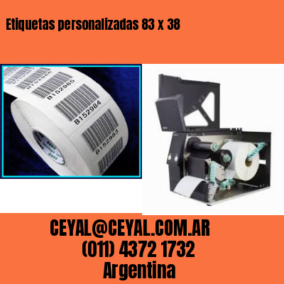 Etiquetas personalizadas 83 x 38
