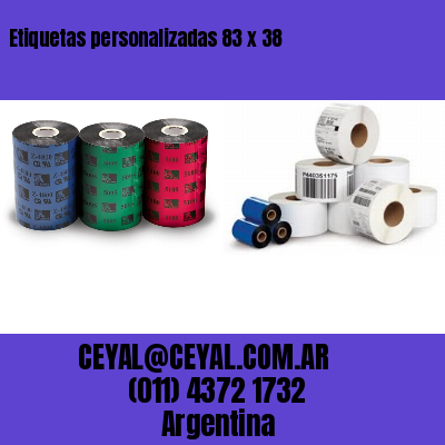 Etiquetas personalizadas 83 x 38