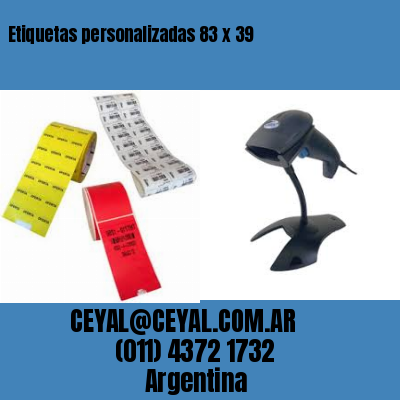 Etiquetas personalizadas 83 x 39