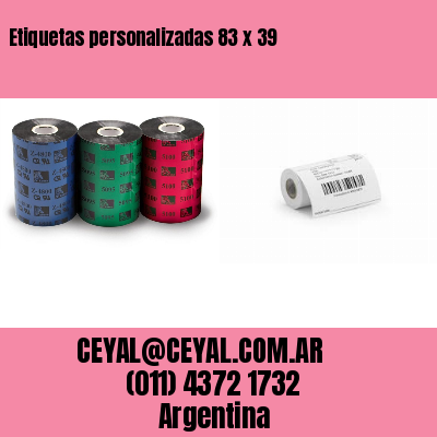 Etiquetas personalizadas 83 x 39
