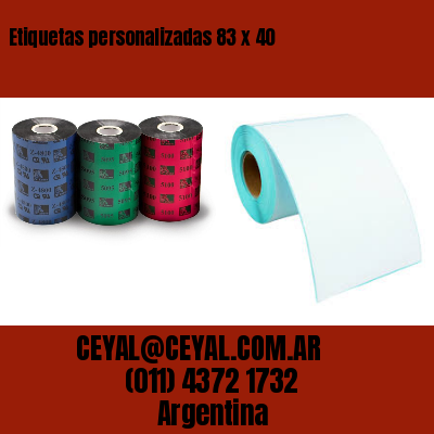 Etiquetas personalizadas 83 x 40