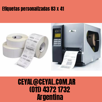 Etiquetas personalizadas 83 x 41
