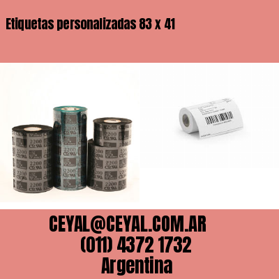 Etiquetas personalizadas 83 x 41
