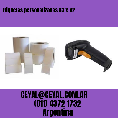 Etiquetas personalizadas 83 x 42