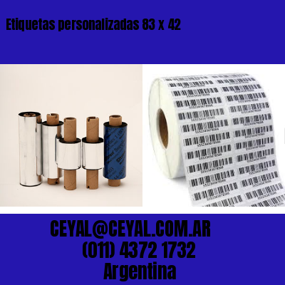Etiquetas personalizadas 83 x 42