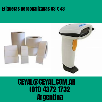 Etiquetas personalizadas 83 x 43