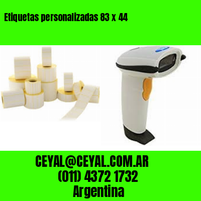 Etiquetas personalizadas 83 x 44