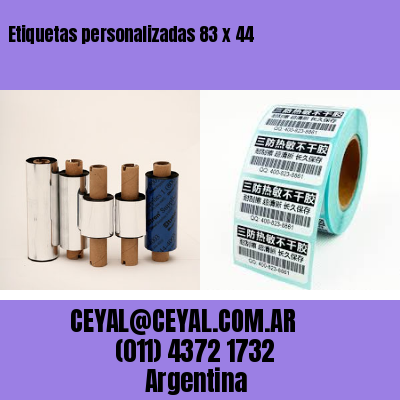 Etiquetas personalizadas 83 x 44