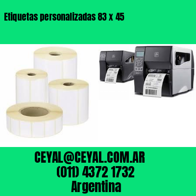 Etiquetas personalizadas 83 x 45
