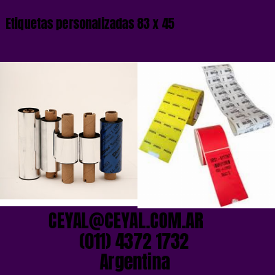Etiquetas personalizadas 83 x 45
