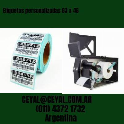 Etiquetas personalizadas 83 x 46