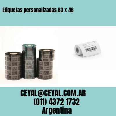 Etiquetas personalizadas 83 x 46