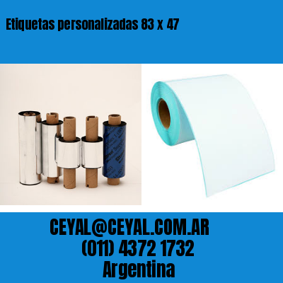 Etiquetas personalizadas 83 x 47