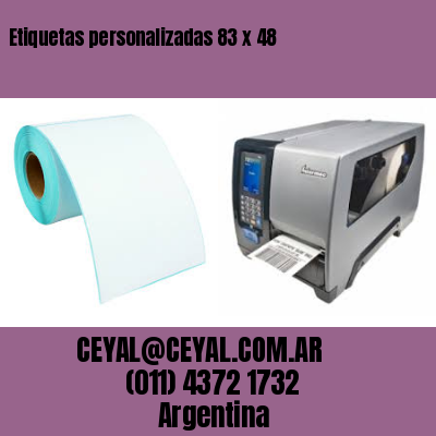 Etiquetas personalizadas 83 x 48