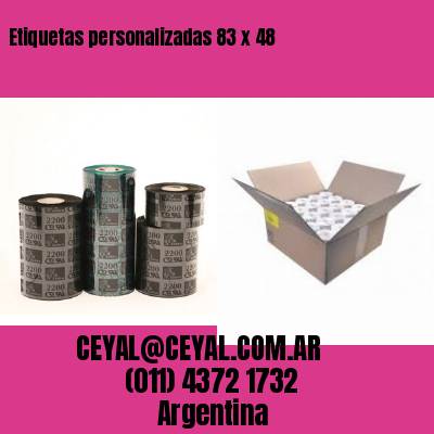 Etiquetas personalizadas 83 x 48