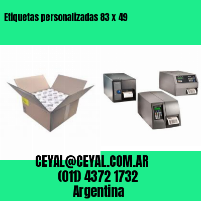 Etiquetas personalizadas 83 x 49