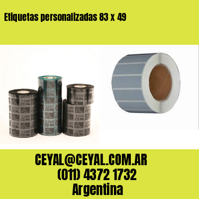 Etiquetas personalizadas 83 x 49