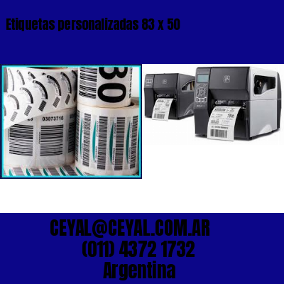 Etiquetas personalizadas 83 x 50