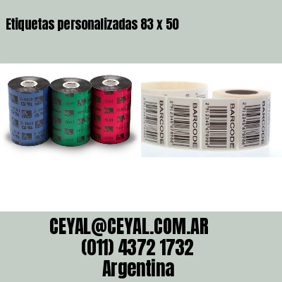 Etiquetas personalizadas 83 x 50