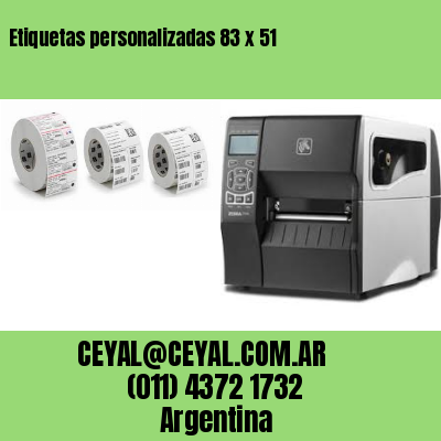 Etiquetas personalizadas 83 x 51