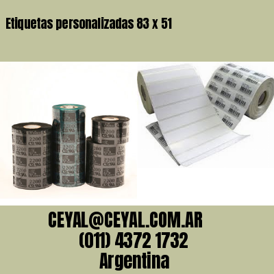 Etiquetas personalizadas 83 x 51