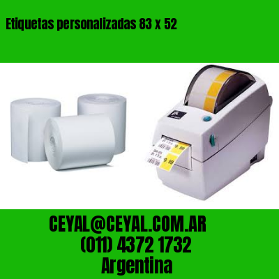 Etiquetas personalizadas 83 x 52
