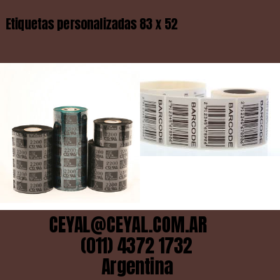 Etiquetas personalizadas 83 x 52