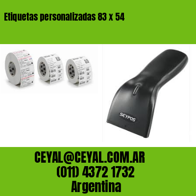 Etiquetas personalizadas 83 x 54