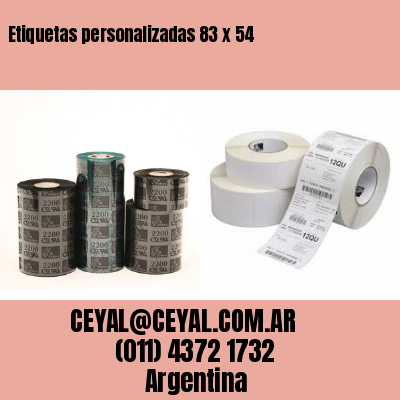 Etiquetas personalizadas 83 x 54