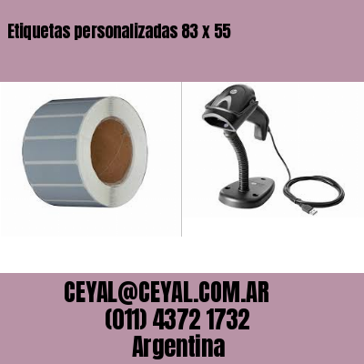 Etiquetas personalizadas 83 x 55