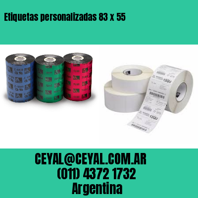 Etiquetas personalizadas 83 x 55