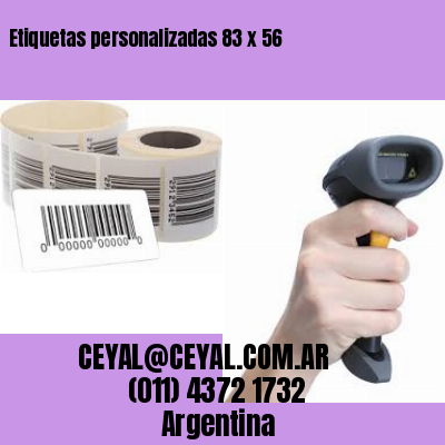 Etiquetas personalizadas 83 x 56