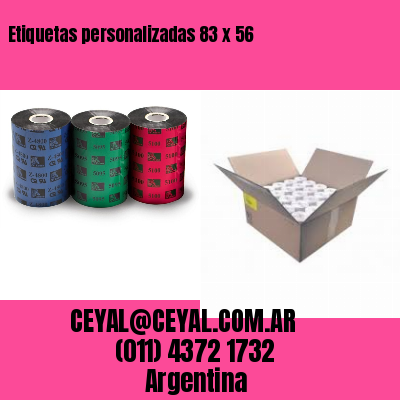 Etiquetas personalizadas 83 x 56