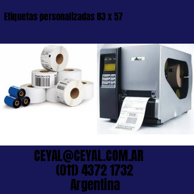 Etiquetas personalizadas 83 x 57