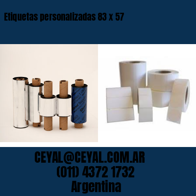 Etiquetas personalizadas 83 x 57