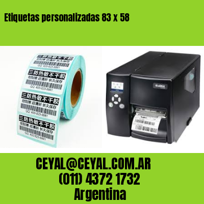 Etiquetas personalizadas 83 x 58