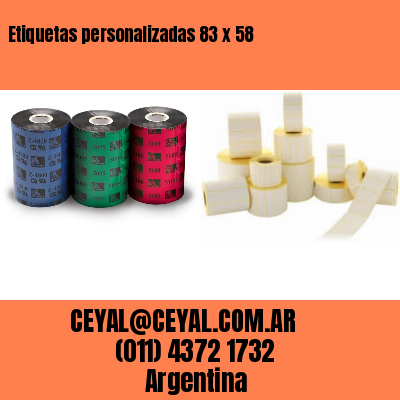 Etiquetas personalizadas 83 x 58