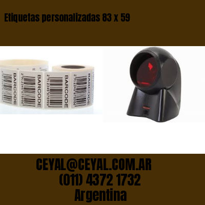 Etiquetas personalizadas 83 x 59