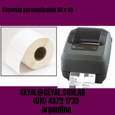 Etiquetas personalizadas 83 x 60
