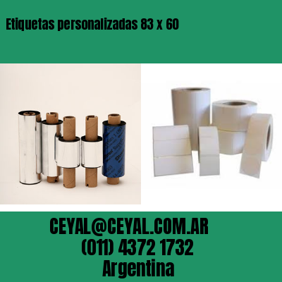 Etiquetas personalizadas 83 x 60