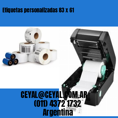 Etiquetas personalizadas 83 x 61