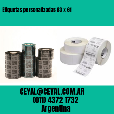 Etiquetas personalizadas 83 x 61