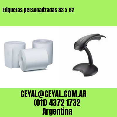 Etiquetas personalizadas 83 x 62