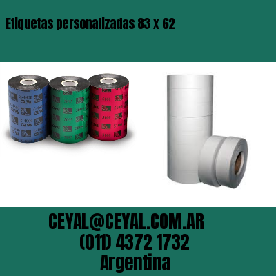 Etiquetas personalizadas 83 x 62