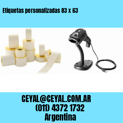 Etiquetas personalizadas 83 x 63
