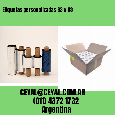 Etiquetas personalizadas 83 x 63