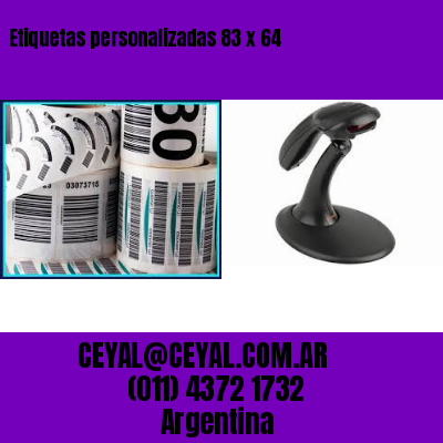Etiquetas personalizadas 83 x 64
